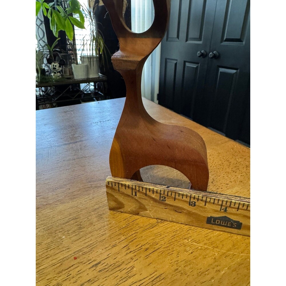 vintage, hand-carved wooden reindeer figurine, often styled Danish Mid-Century - Picture 5 of 5